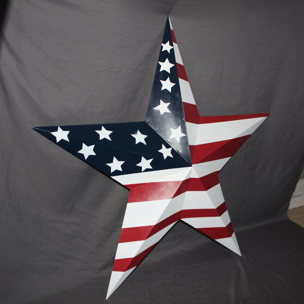 AMERICANA USA FLAG BARN STAR RED WHT BLUE STAR HANDMADE 12",24",36" #EH13297