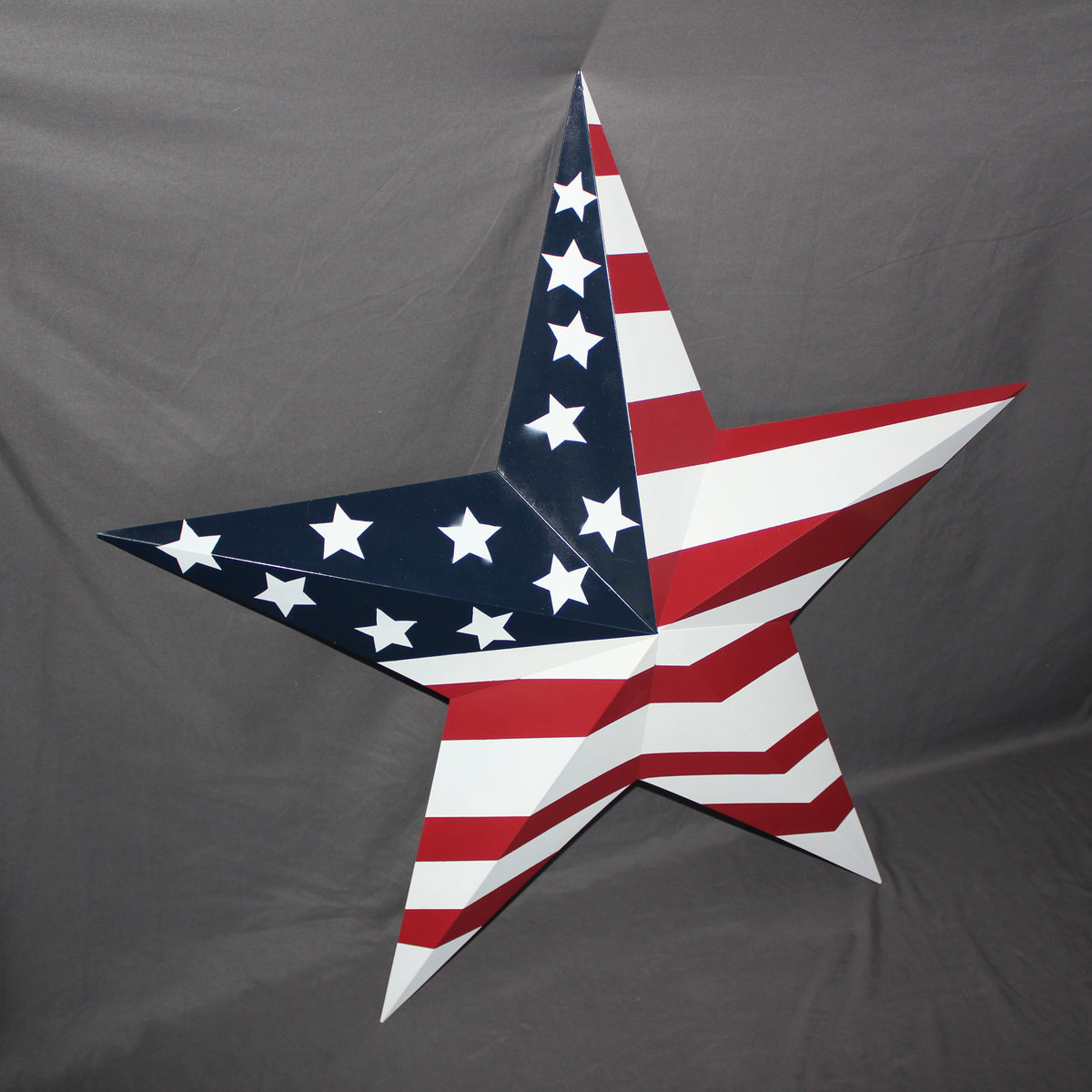 AMERICANA USA FLAG BARN STAR RED WHT BLUE STAR HANDMADE 12",24",36" #EH13297