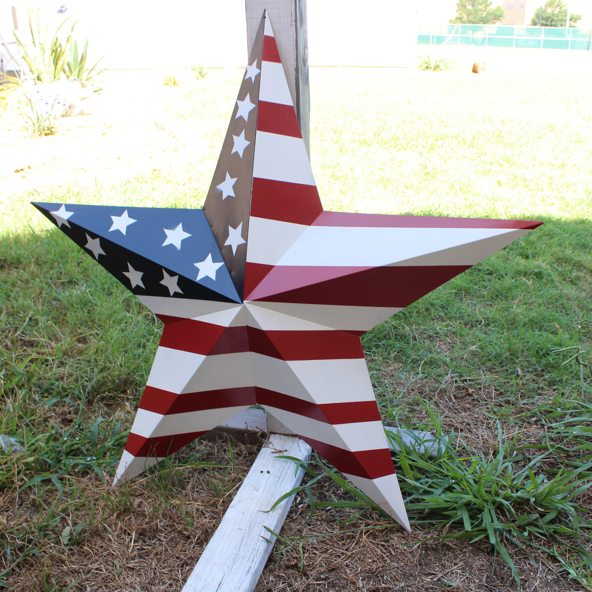 AMERICANA USA FLAG BARN STAR RED WHT BLUE STAR HANDMADE 12",24",36" #EH13297