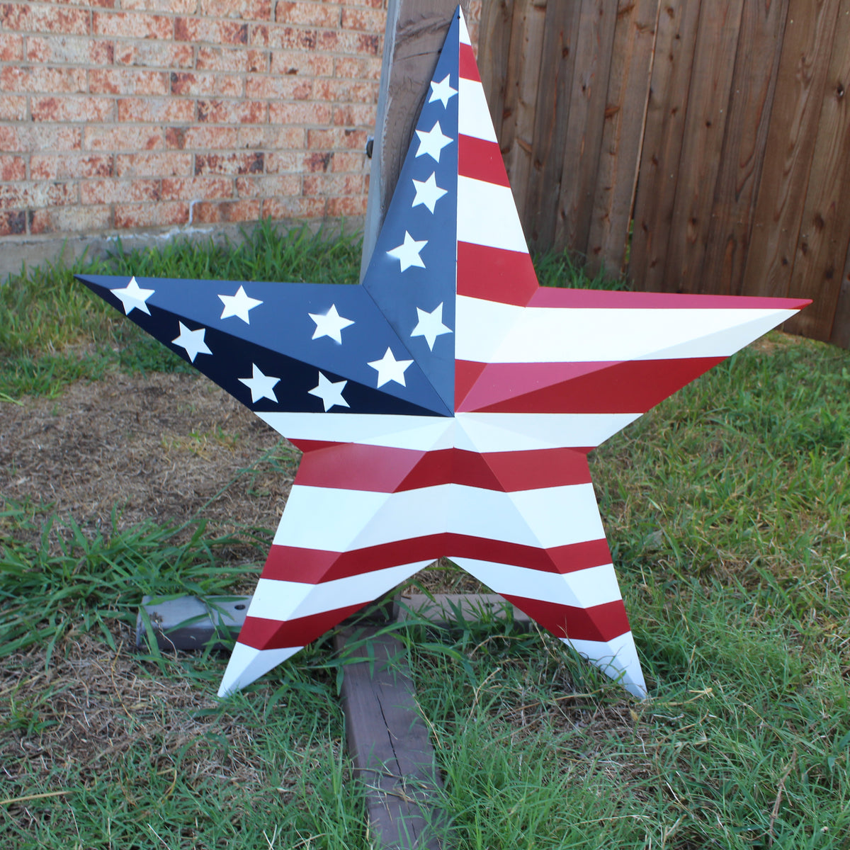 AMERICANA USA FLAG BARN STAR RED WHT BLUE STAR HANDMADE 12",24",36" #EH13297