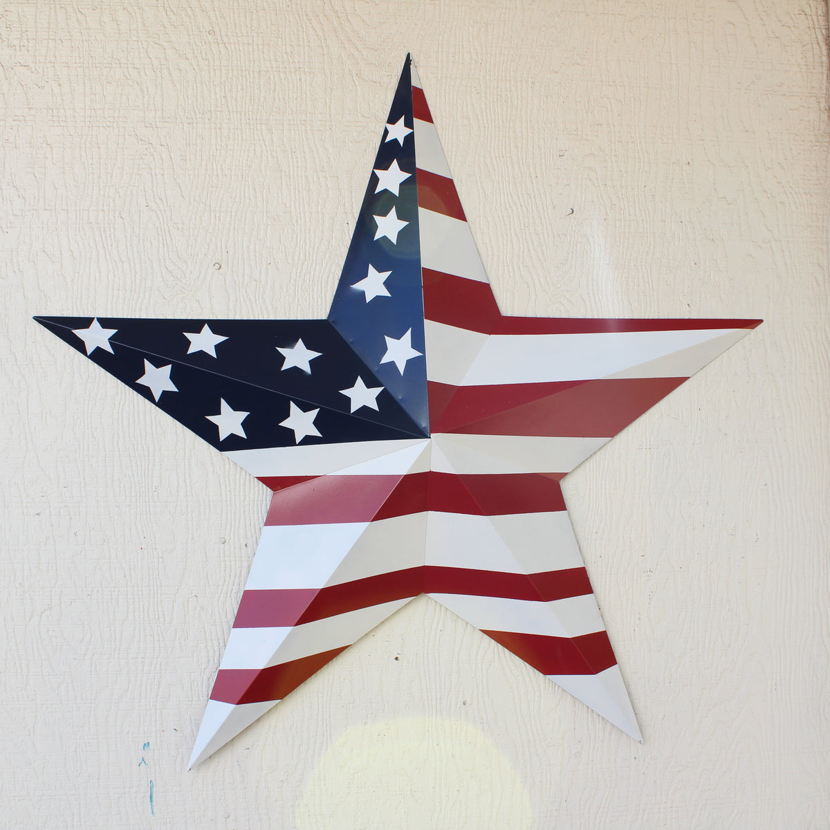 AMERICANA USA FLAG BARN STAR RED WHT BLUE STAR HANDMADE 12",24",36" #EH13297
