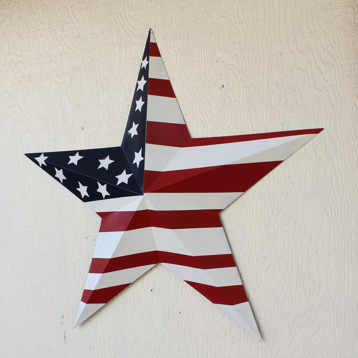 AMERICANA USA FLAG BARN STAR RED WHT BLUE STAR HANDMADE 12",24",36" #EH13297