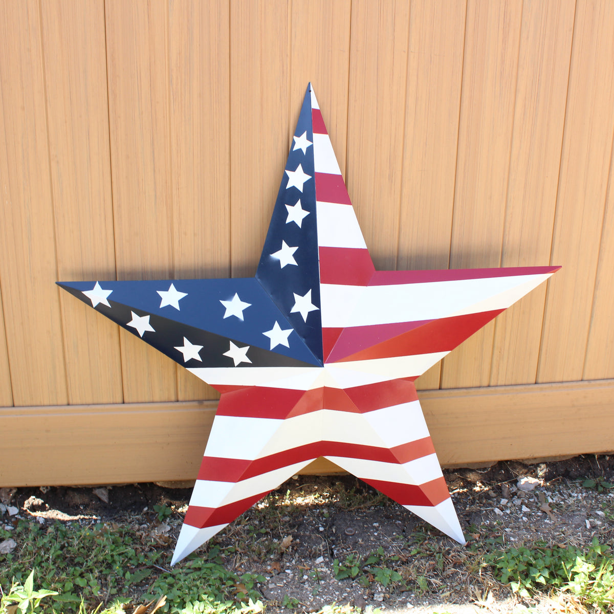AMERICANA USA FLAG BARN STAR RED WHT BLUE STAR HANDMADE 12",24",36" #EH13297