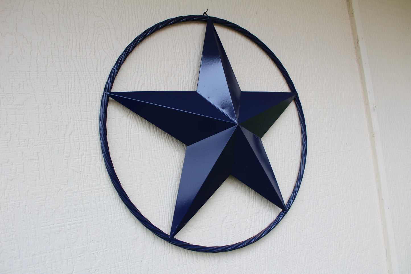 RUSTIC NAVY BLUE MIDNIGHT BARN LONE STAR TWISTED ROPE RING WESTERN HOME DECOR HANDMADE 12",24",36" #EH12600