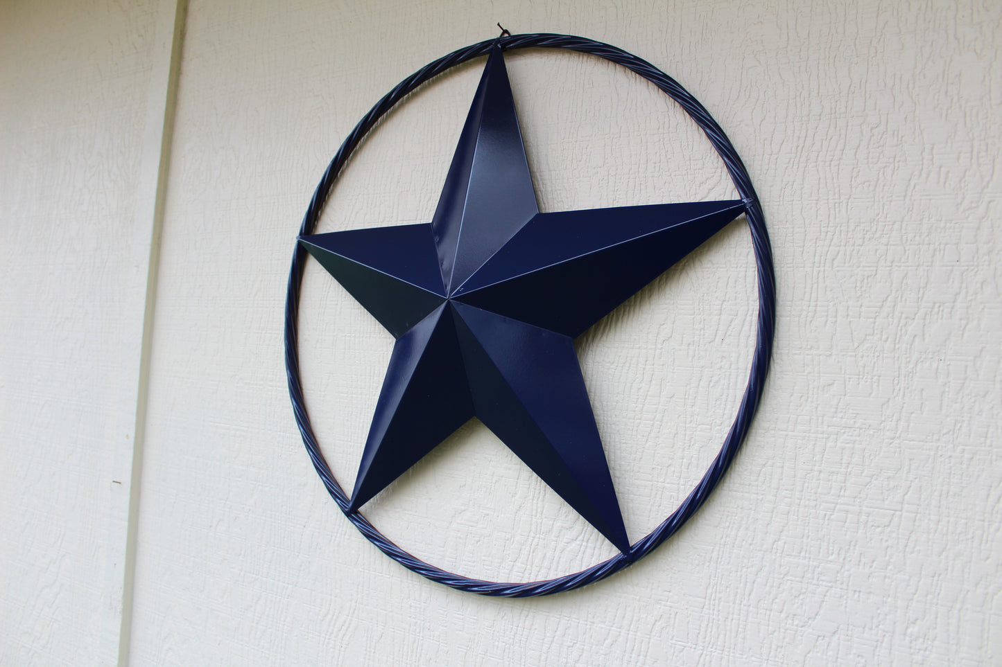 RUSTIC NAVY BLUE MIDNIGHT BARN LONE STAR TWISTED ROPE RING WESTERN HOME DECOR HANDMADE 12",24",36" #EH12600