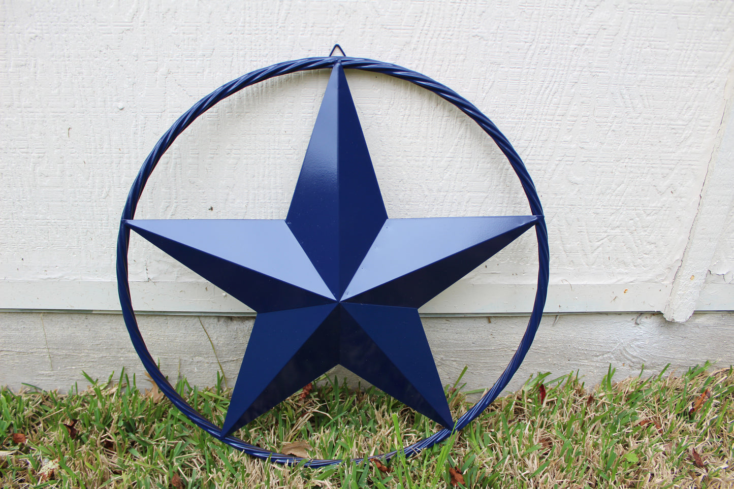 RUSTIC NAVY BLUE MIDNIGHT BARN LONE STAR TWISTED ROPE RING WESTERN HOME DECOR HANDMADE 12",24",36" #EH12600