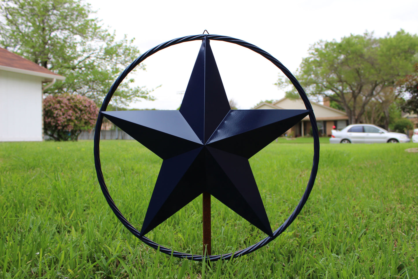 RUSTIC NAVY BLUE MIDNIGHT BARN LONE STAR TWISTED ROPE RING WESTERN HOME DECOR HANDMADE 12",24",36" #EH12600
