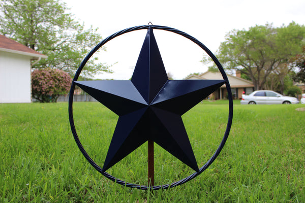 RUSTIC NAVY BLUE MIDNIGHT BARN LONE STAR TWISTED ROPE RING WESTERN HOME DECOR HANDMADE 12",24",36" #EH12600