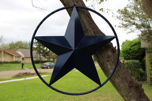 RUSTIC NAVY BLUE MIDNIGHT BARN LONE STAR TWISTED ROPE RING WESTERN HOME DECOR HANDMADE 12",24",36" #EH12600