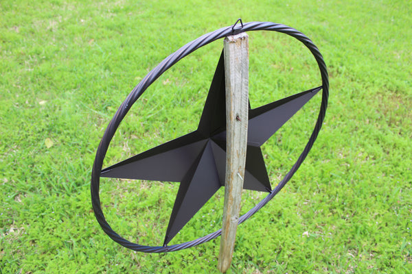 RUSTIC NAVY BLUE MIDNIGHT BARN LONE STAR TWISTED ROPE RING WESTERN HOME DECOR HANDMADE 12",24",36" #EH12600