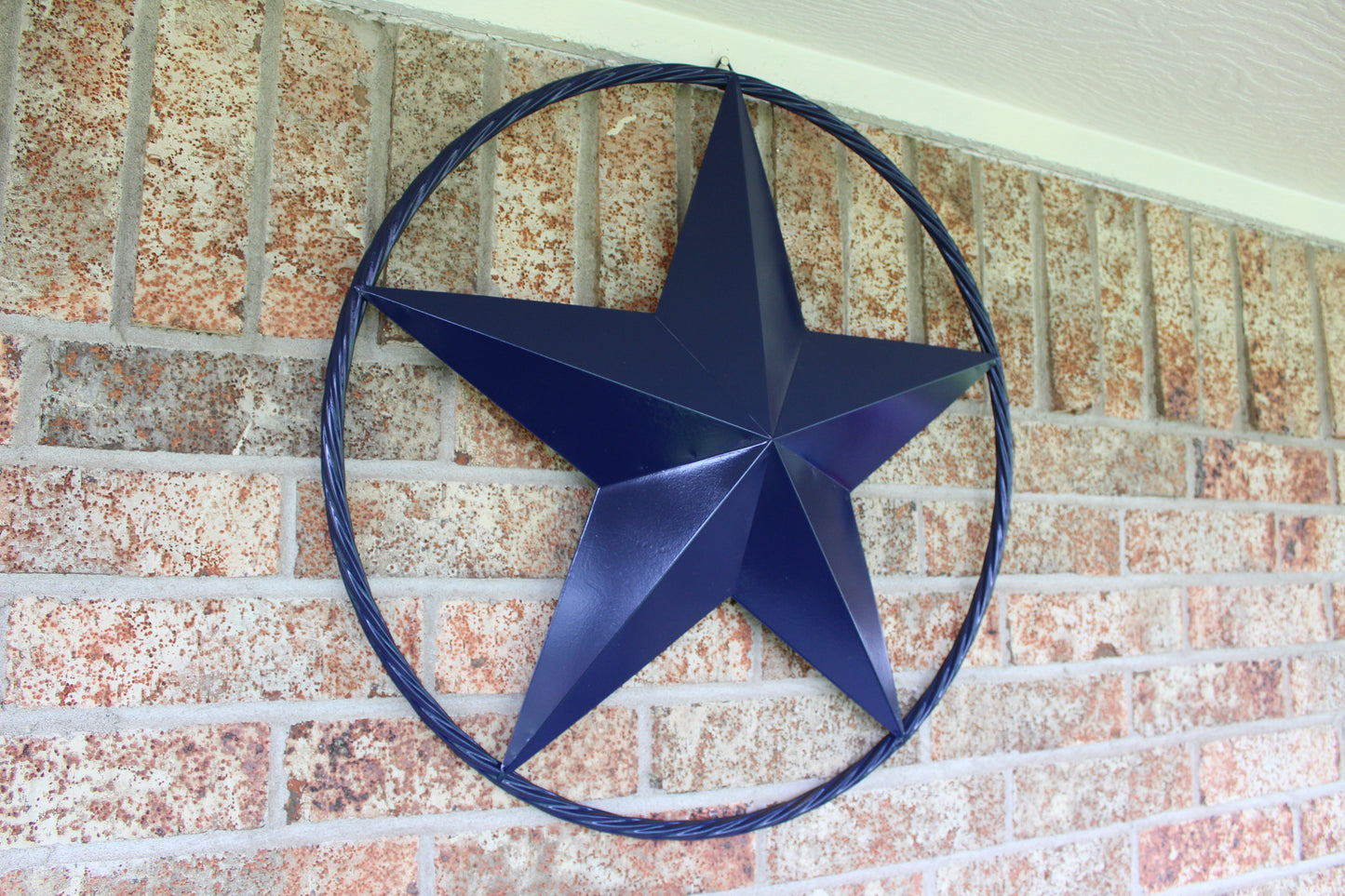 RUSTIC NAVY BLUE MIDNIGHT BARN LONE STAR TWISTED ROPE RING WESTERN HOME DECOR HANDMADE 12",24",36" #EH12600