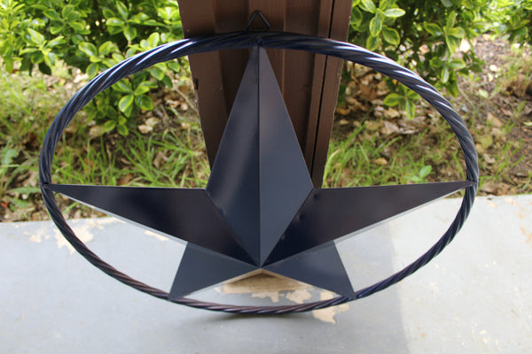 RUSTIC NAVY BLUE MIDNIGHT BARN LONE STAR TWISTED ROPE RING WESTERN HOME DECOR HANDMADE 12",24",36" #EH12600