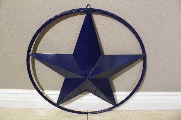 RUSTIC NAVY BLUE MIDNIGHT BARN LONE STAR TWISTED ROPE RING WESTERN HOME DECOR HANDMADE 12",24",36" #EH12600