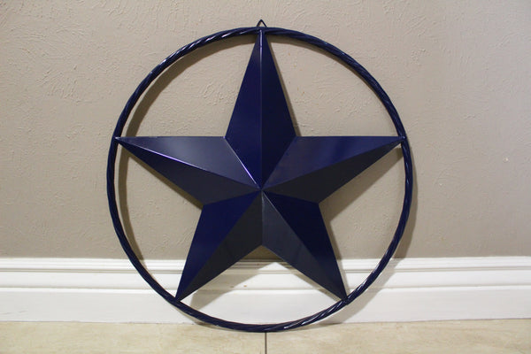 RUSTIC NAVY BLUE MIDNIGHT BARN LONE STAR TWISTED ROPE RING WESTERN HOME DECOR HANDMADE 12",24",36" #EH12600