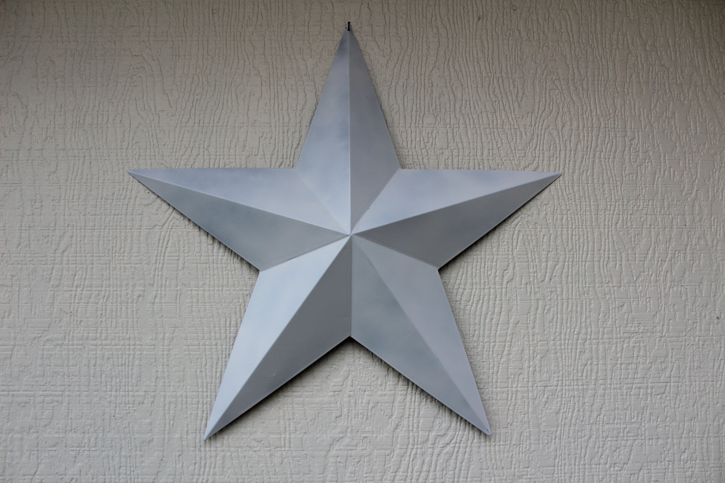12",24",36" WHITE BARN STAR 5 POINT 3d METAL STAR OF DAVID WESTERN HOME DECOR HANDMADE #EH12630