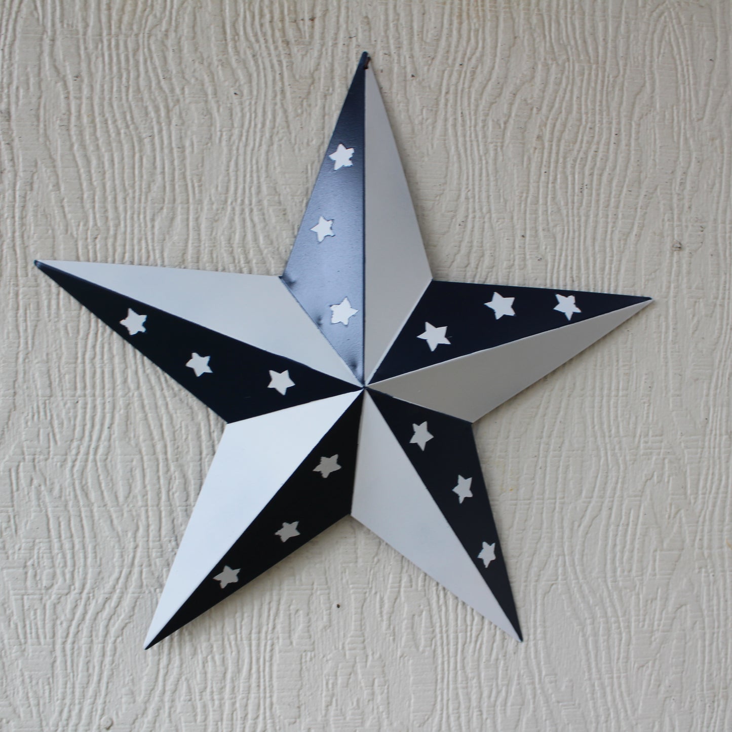 12",24",36" BLUE & WHITE STAR 5 POINT METAL STAR OF DAVID WESTERN HOME DECOR HANDMADE #EH12665
