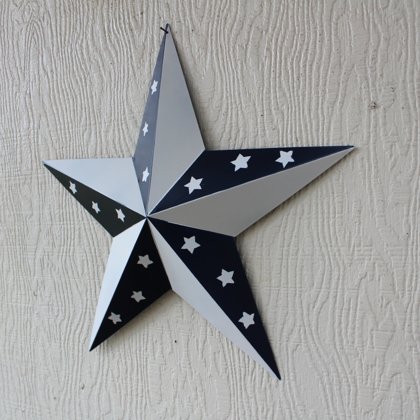 12",24",36" BLUE & WHITE STAR 5 POINT METAL STAR OF DAVID WESTERN HOME DECOR HANDMADE #EH12665