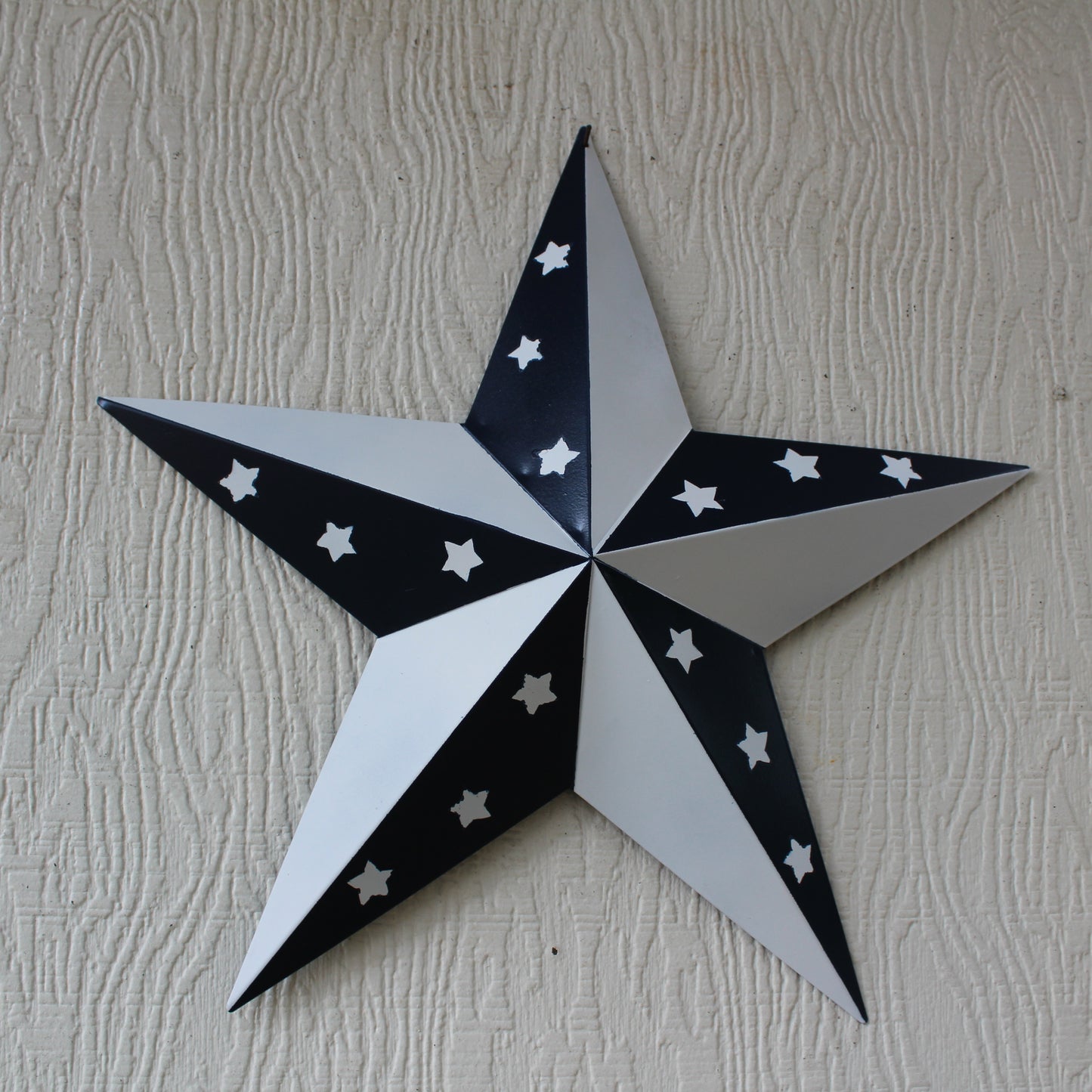12",24",36" BLUE & WHITE STAR 5 POINT METAL STAR OF DAVID WESTERN HOME DECOR HANDMADE #EH12665