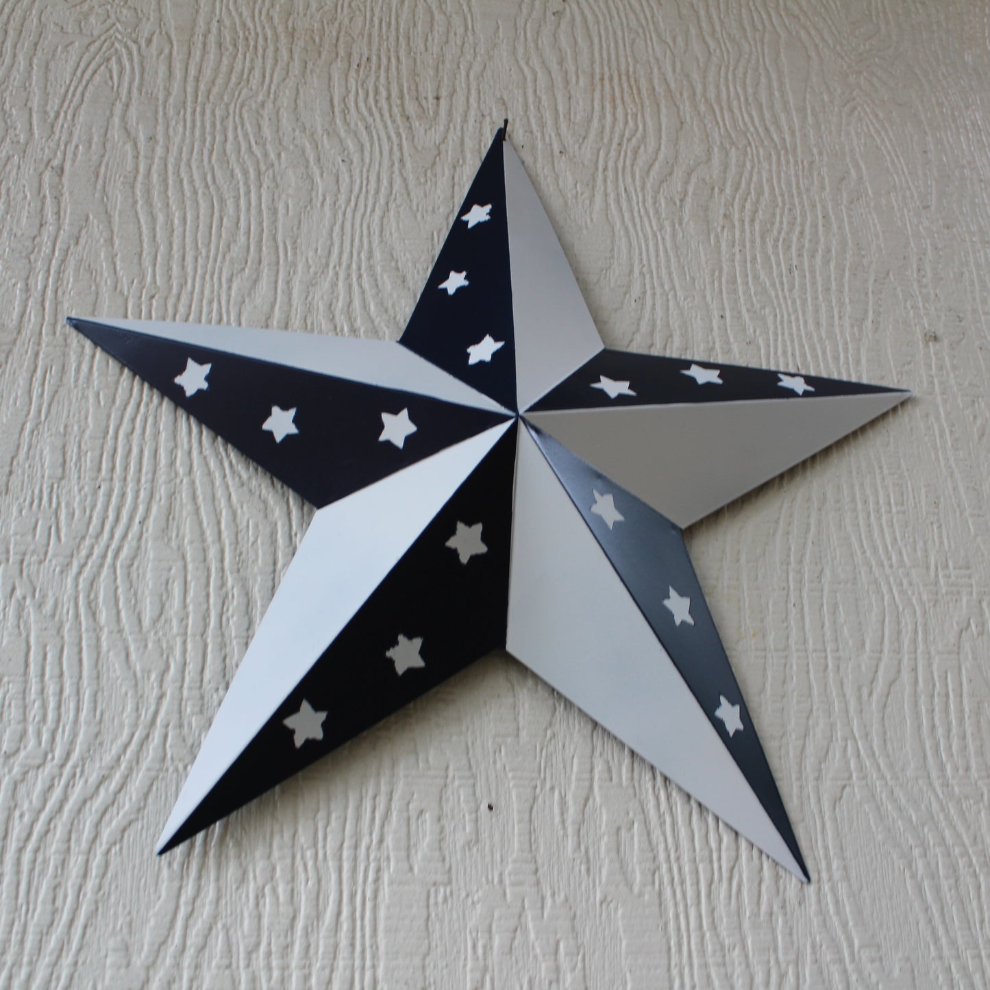 12",24",36" BLUE & WHITE STAR 5 POINT METAL STAR OF DAVID WESTERN HOME DECOR HANDMADE #EH12665