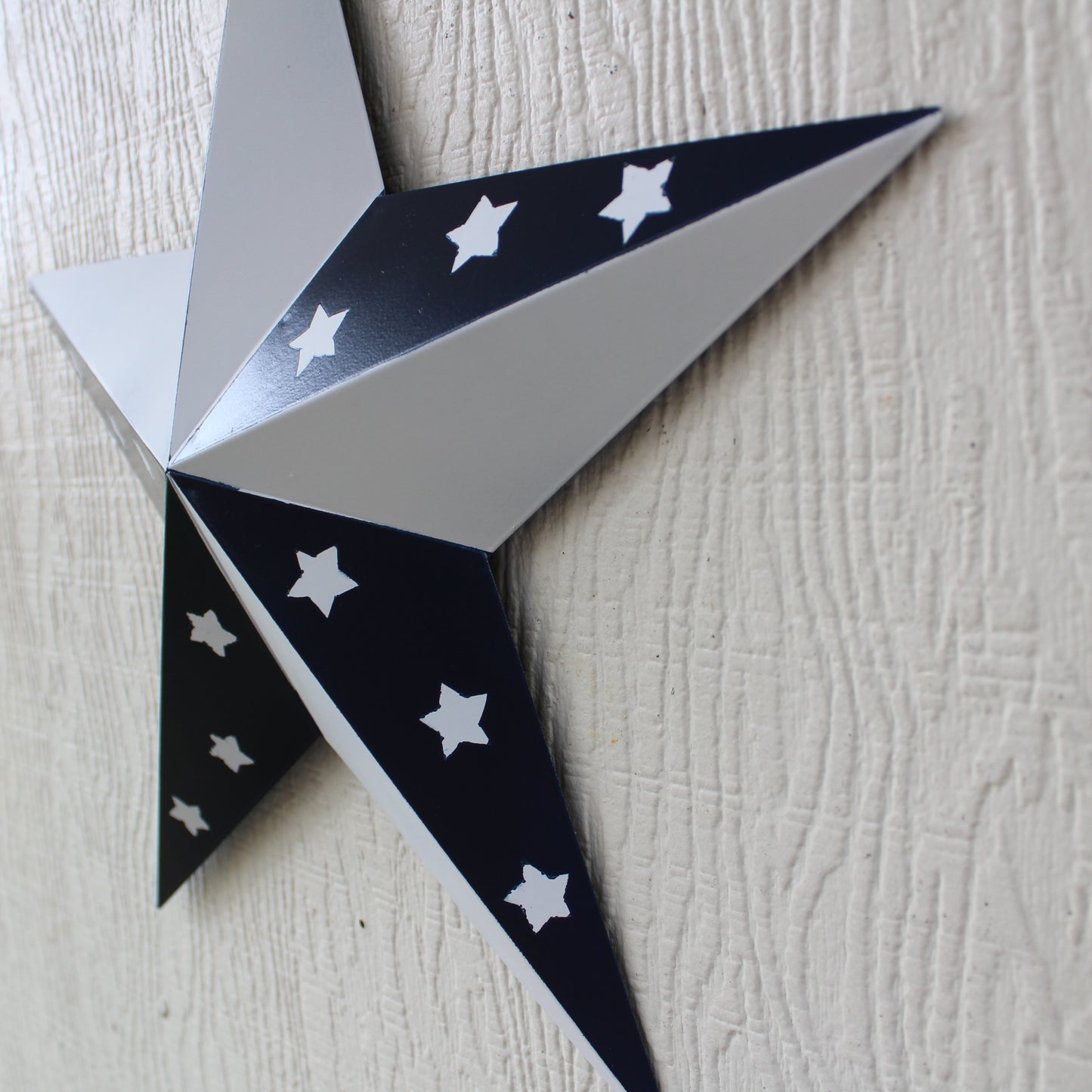 12",24",36" BLUE & WHITE STAR 5 POINT METAL STAR OF DAVID WESTERN HOME DECOR HANDMADE #EH12665