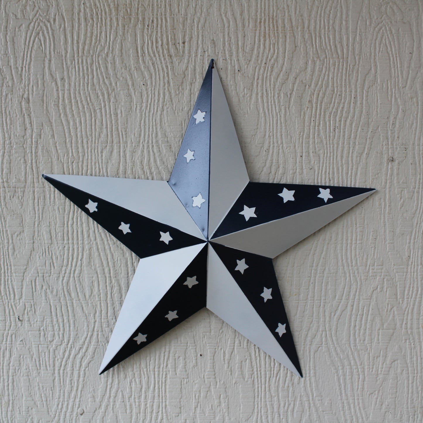 12",24",36" BLUE & WHITE STAR 5 POINT METAL STAR OF DAVID WESTERN HOME DECOR HANDMADE #EH12665