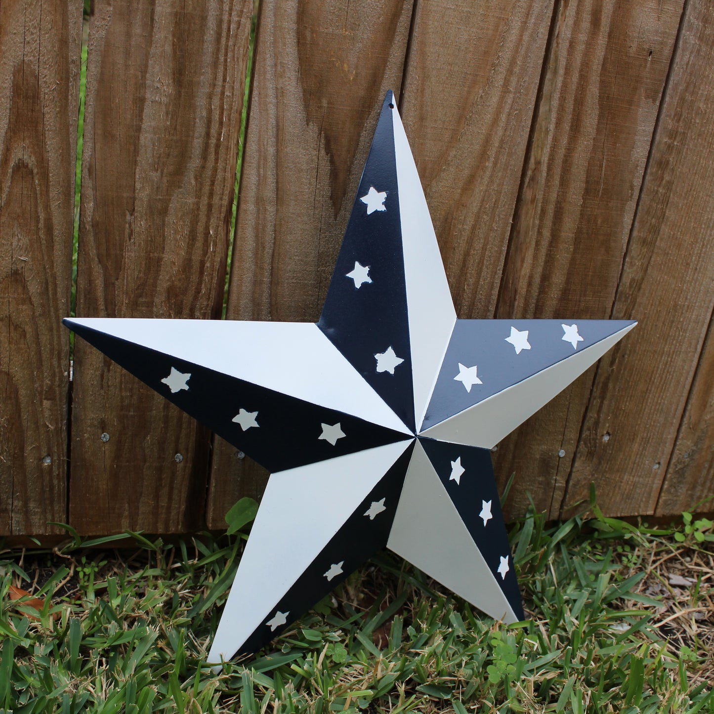 12",24",36" BLUE & WHITE STAR 5 POINT METAL STAR OF DAVID WESTERN HOME DECOR HANDMADE #EH12665