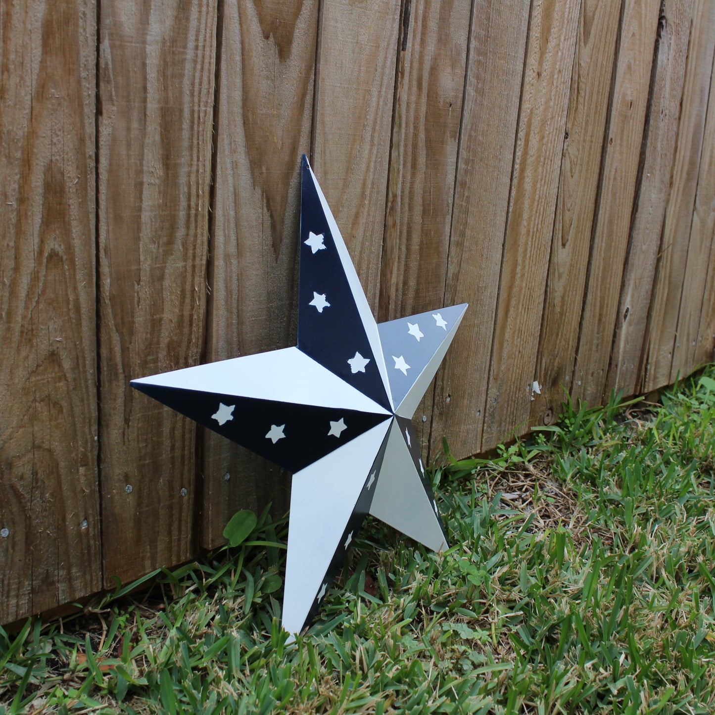 12",24",36" BLUE & WHITE STAR 5 POINT METAL STAR OF DAVID WESTERN HOME DECOR HANDMADE #EH12665