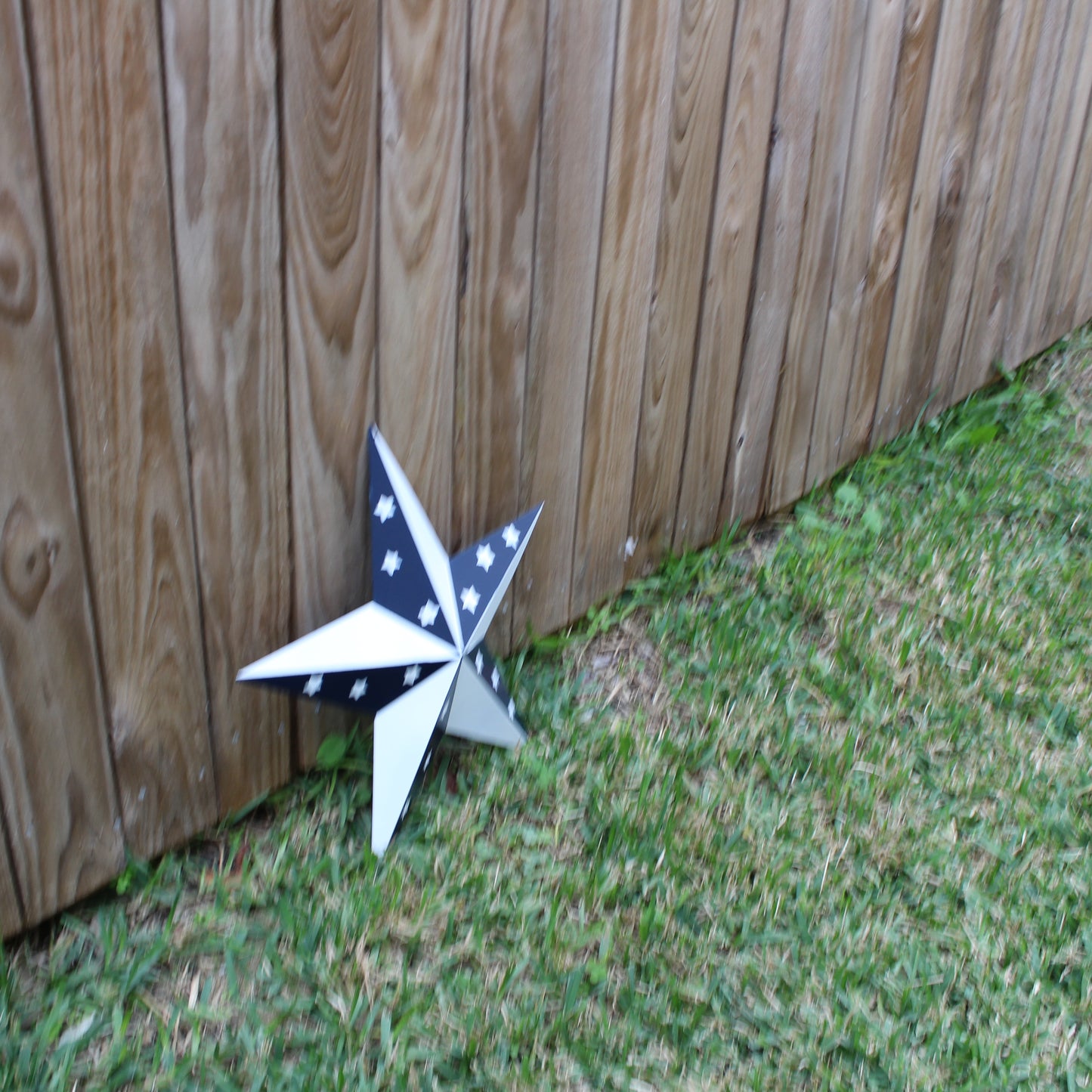 12",24",36" BLUE & WHITE STAR 5 POINT METAL STAR OF DAVID WESTERN HOME DECOR HANDMADE #EH12665