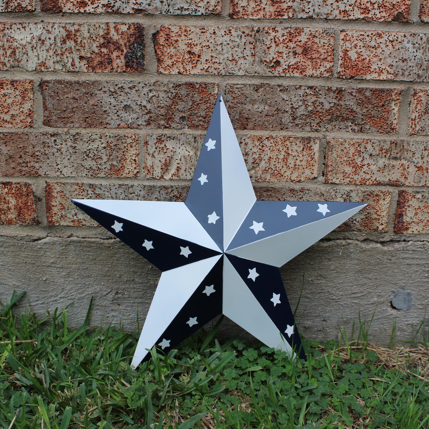 12",24",36" BLUE & WHITE STAR 5 POINT METAL STAR OF DAVID WESTERN HOME DECOR HANDMADE #EH12665