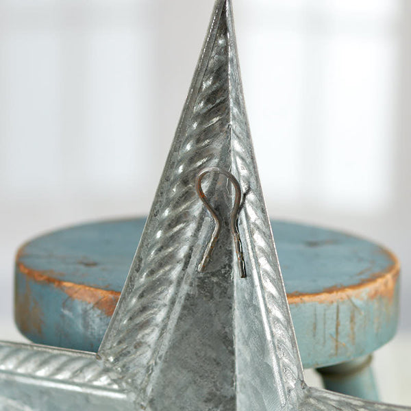 12" GALVANIZED EMBOSSED BARN STAR METAL WALL ART WESTERN HOME DECOR NEW #EH12178