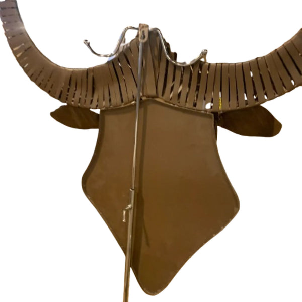 #EH11204 TEXAS LONGHORNS 28" X 25" METAL WALL ART WESTERN HOME DECOR HANDMADE NEW