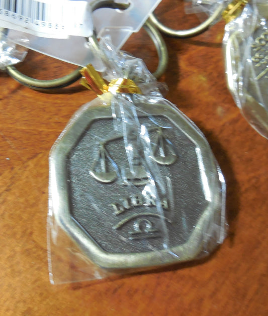 LIBRA ZODIAC SIGN HOROSCOPE KEYCHAIN METAL WESTERN FASHION ART NEW