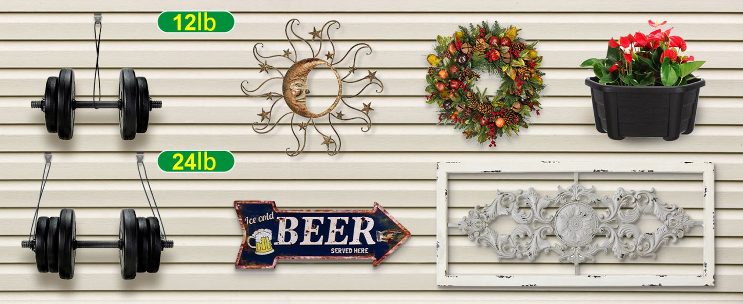1.5" VINYL SIDING HOOK 2 PKG SET FOR METAL BARN STAR HANG WALL ART WESTERN HOME  DECOR HANDMADE #EH12913
