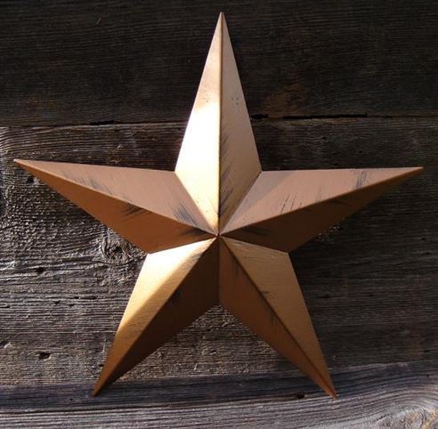 #EH10412 RUSTIC BARN STAR 10",16"24" DISTRESSED METAL WALL ART MULTI COLOR WESTERN HOME DECOR HANDMADE