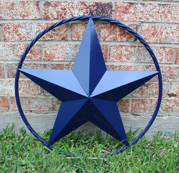 RUSTIC NAVY BLUE MIDNIGHT BARN LONE STAR TWISTED ROPE RING WESTERN HOME DECOR HANDMADE 12",24",36" #EH12600