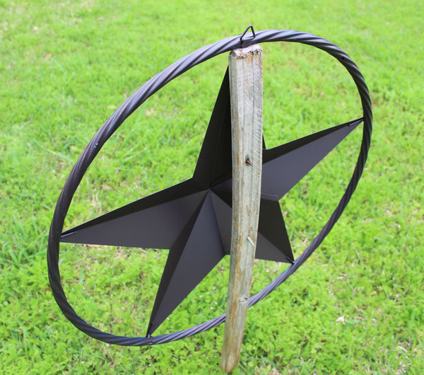 RUSTIC NAVY BLUE MIDNIGHT BARN LONE STAR TWISTED ROPE RING WESTERN HOME DECOR HANDMADE 12",24",36" #EH12600