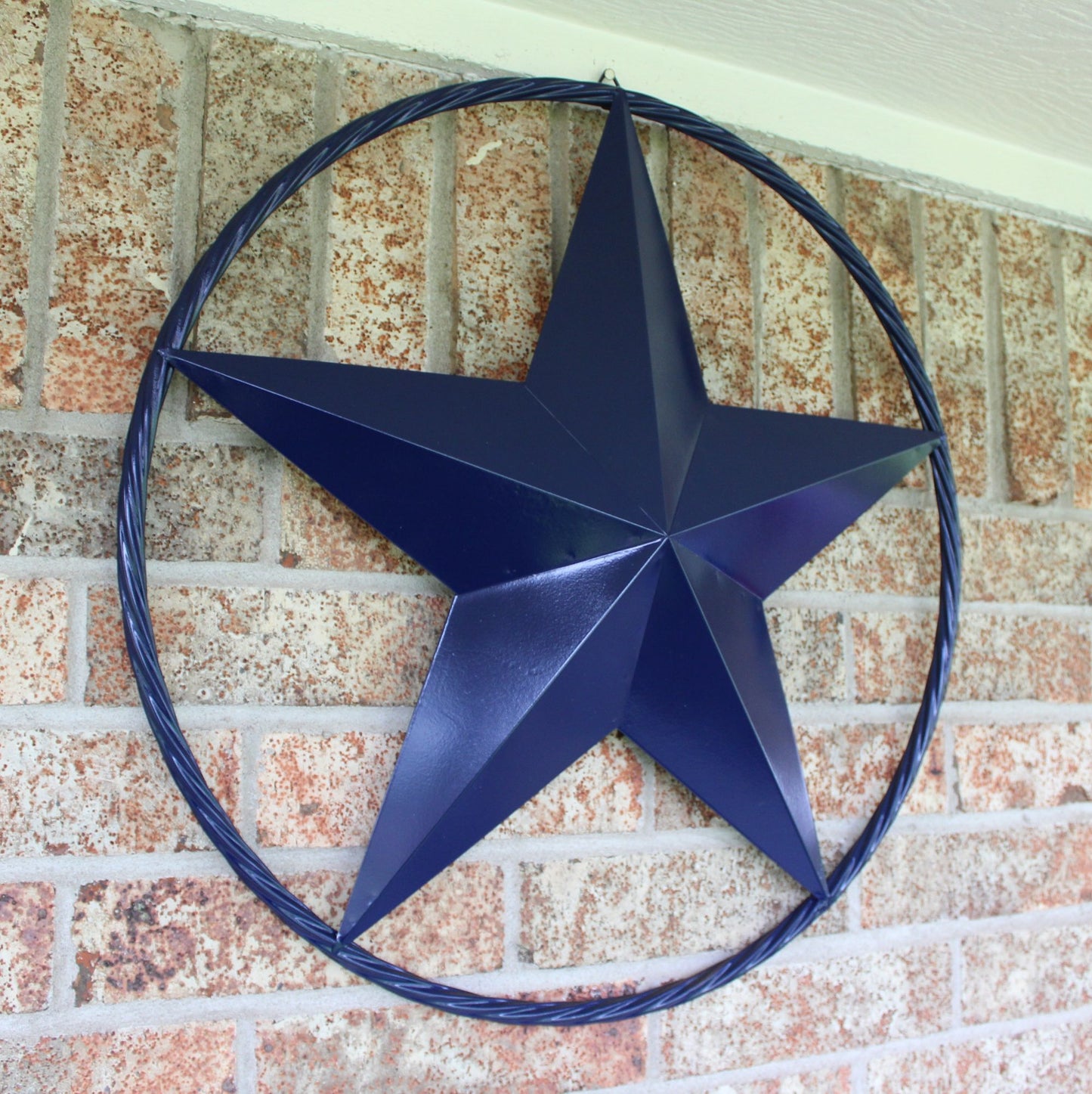 RUSTIC NAVY BLUE MIDNIGHT BARN LONE STAR TWISTED ROPE RING WESTERN HOME DECOR HANDMADE 12",24",36" #EH12600
