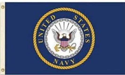 NAVY FLAG WITH GROMMETS 3ft x 5ft HOME DECOR FLAG ART INDOOR OR OUTDOOR #EH13727