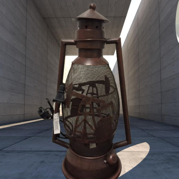 OIL DERRICK METAL ART ELECTRIC LANTERN LAMP WESTERN HOME WALL DECOR NEW LIGHTING #EH12733