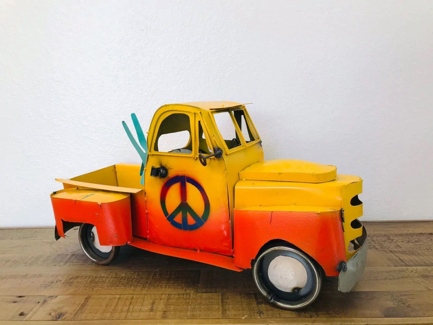 20" MULTI STYLE PICKUP TRUCK METAL GARDEN ART FIGURINE OUTDOOR & INDOOR FARM HOUSE WESTERN HOME DECOR HANDMADE NEW: 20"L X 10"W X 12" H