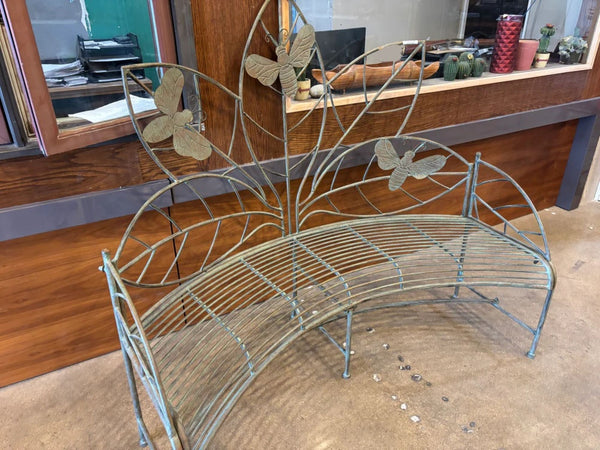 METAL BENCH FURNITURE BARN METAL ART WESTERN HOME DECOR HANDMADE NEW #EH12879