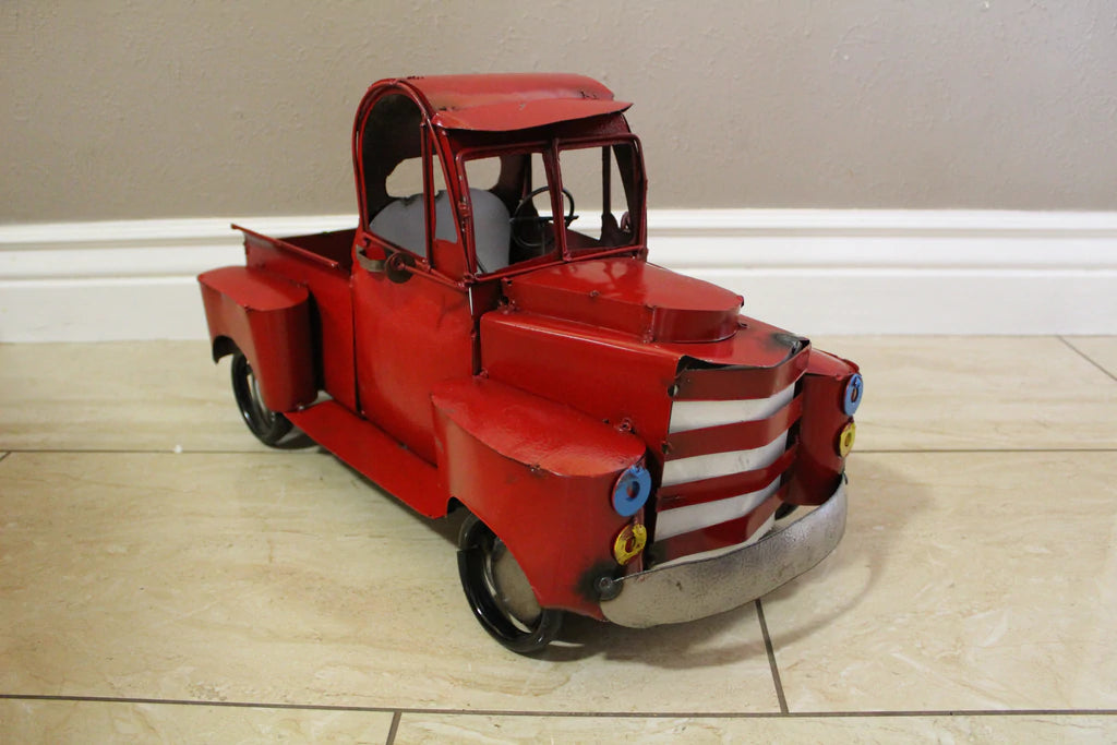 20" MULTI STYLE PICKUP TRUCK METAL GARDEN ART FIGURINE OUTDOOR & INDOOR FARM HOUSE WESTERN HOME DECOR HANDMADE NEW: 20"L X 10"W X 12" H
