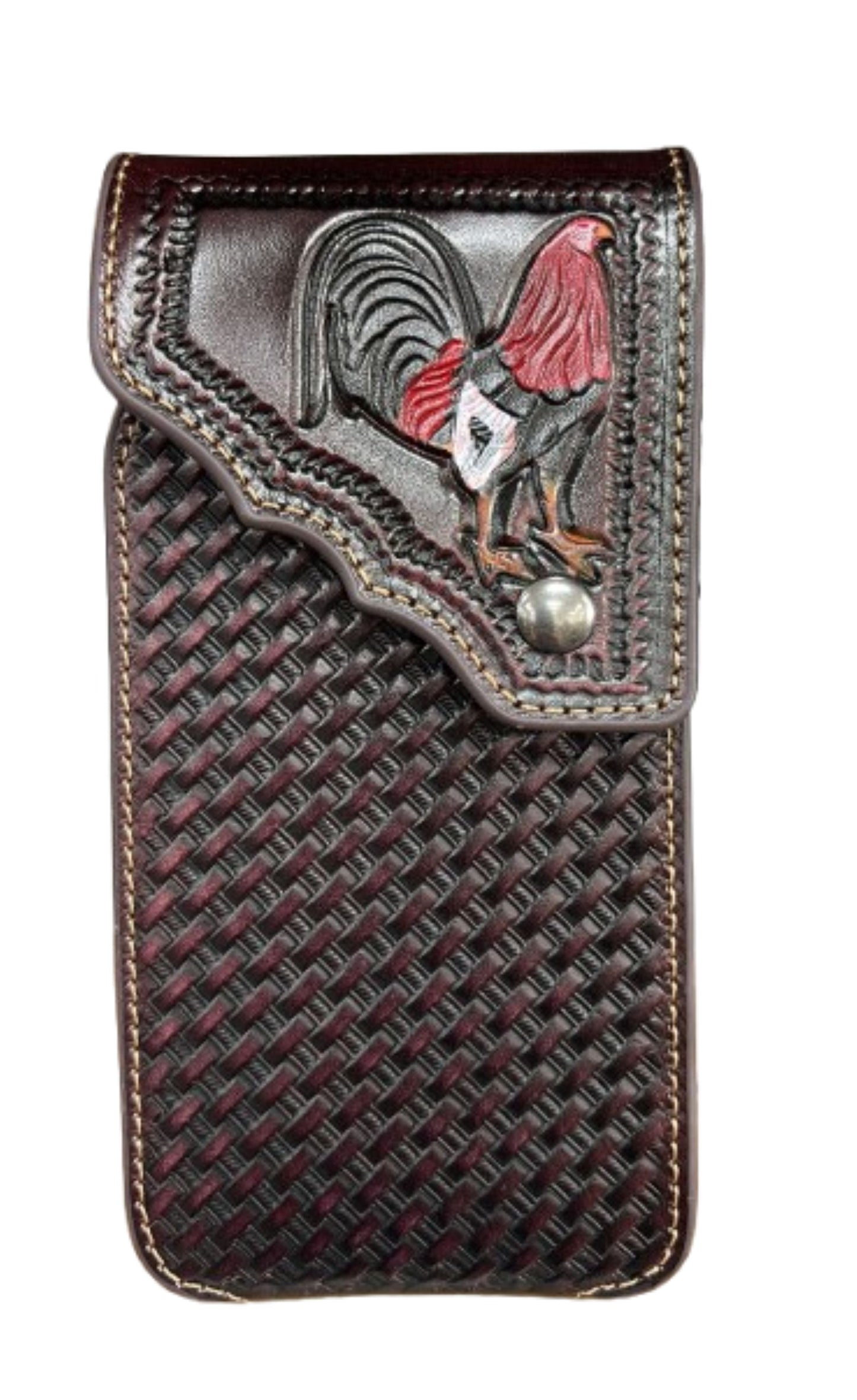 7" ROOSTER PHONE HOLSTER LEATHER LARGE BELT LOOP CASE UNIVERSAL HANDMADE