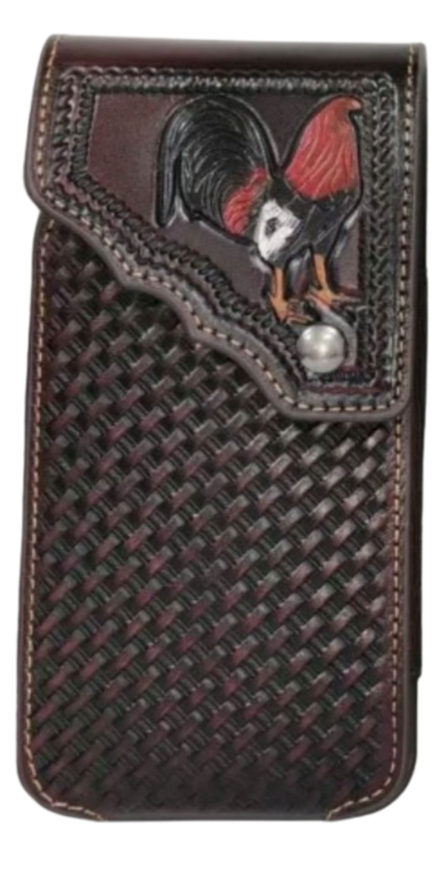 7" ROOSTER PHONE HOLSTER LEATHER LARGE BELT LOOP CASE UNIVERSAL HANDMADE