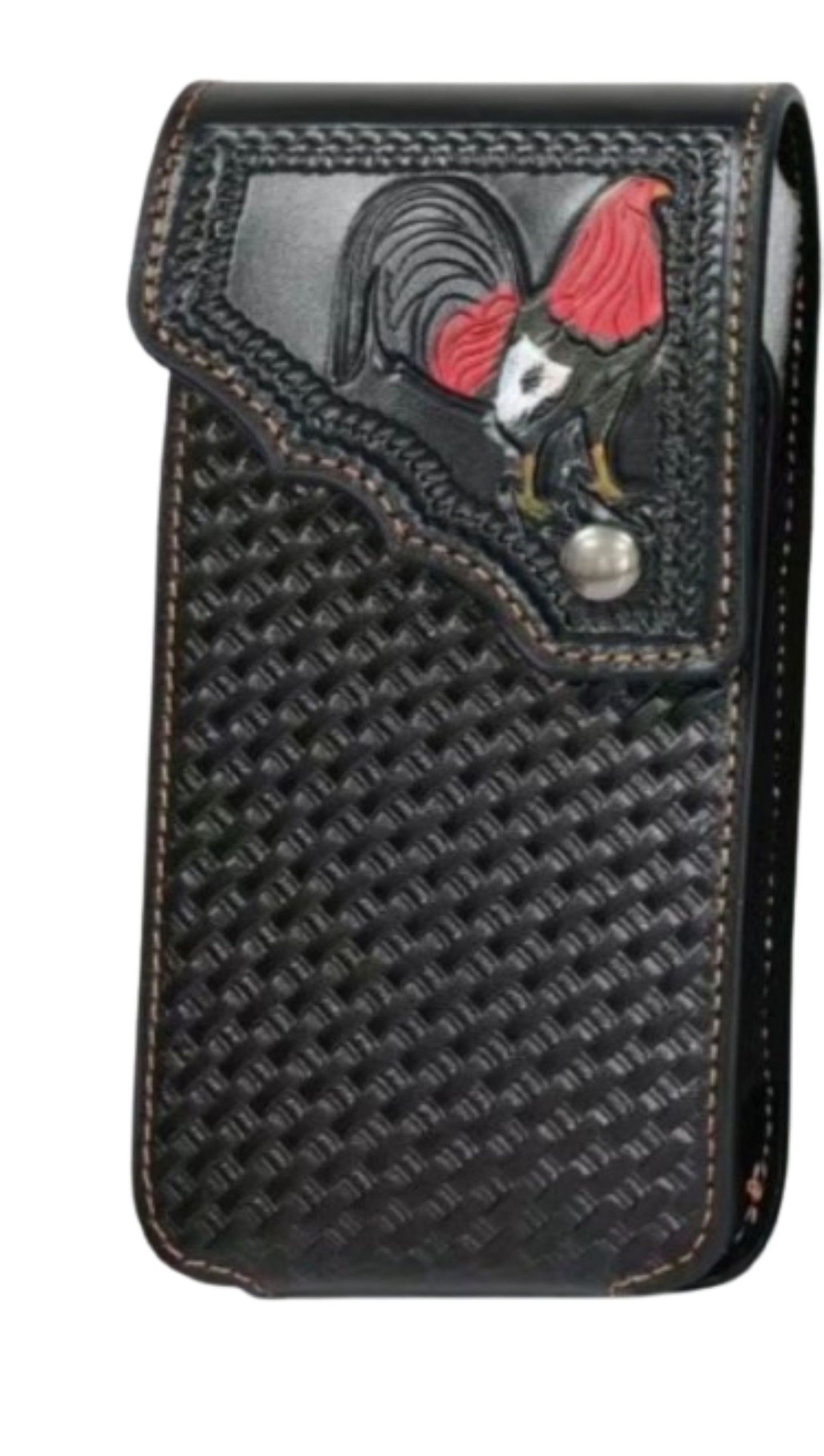 7" ROOSTER PHONE HOLSTER LEATHER LARGE BELT LOOP CASE UNIVERSAL HANDMADE