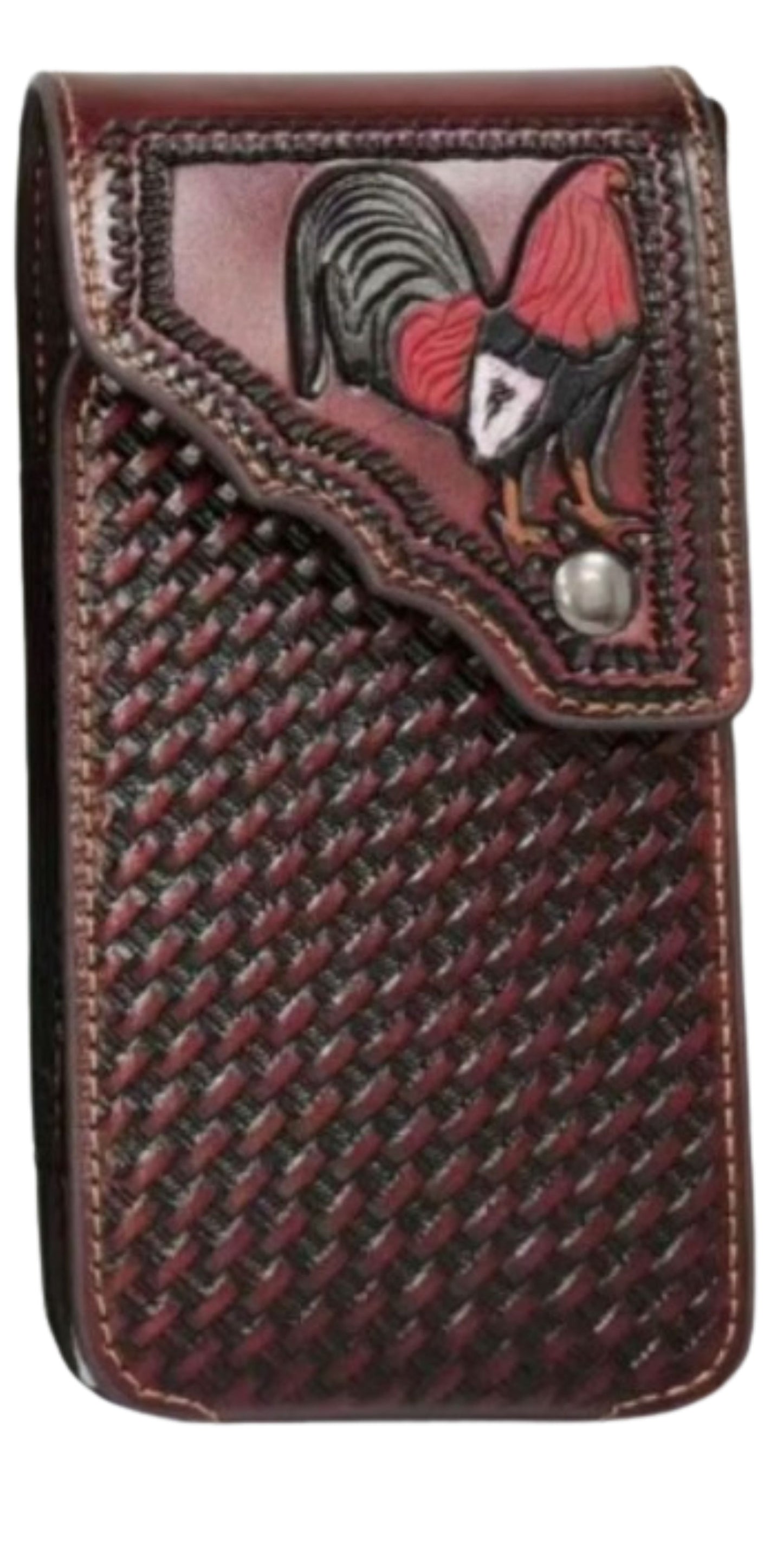7" ROOSTER PHONE HOLSTER LEATHER LARGE BELT LOOP CASE UNIVERSAL HANDMADE