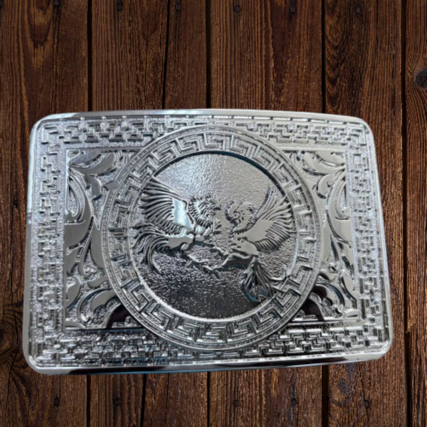 COCK FIGHTING ROOSTER BELT BUCKLE SILVER WESTERN METAL BUCKLE FASHION ART 4.5" X 3.5"  #EH13233