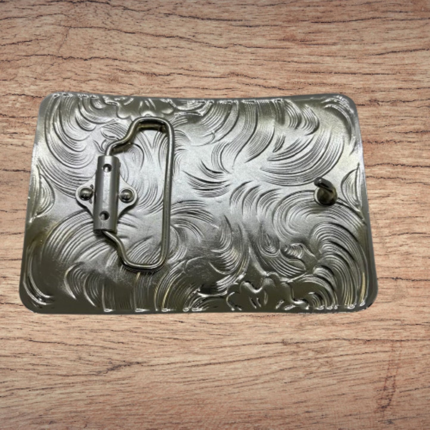 ROOSTER BELT BUCKLE GOLD WHITE WESTERN METAL BUCKLE FASHION ART 4.5" X 3.5"  #EH13237