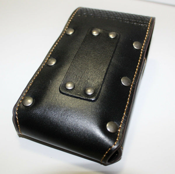 7" ROOSTER BROWN EMBOSSED LEATHER POUCH EXTRA LARGE  BELT LOOP HOLSTER CELL PHONE CASE UNIVERSAL OVERSIZE #EH12925--FREE SHIPPING