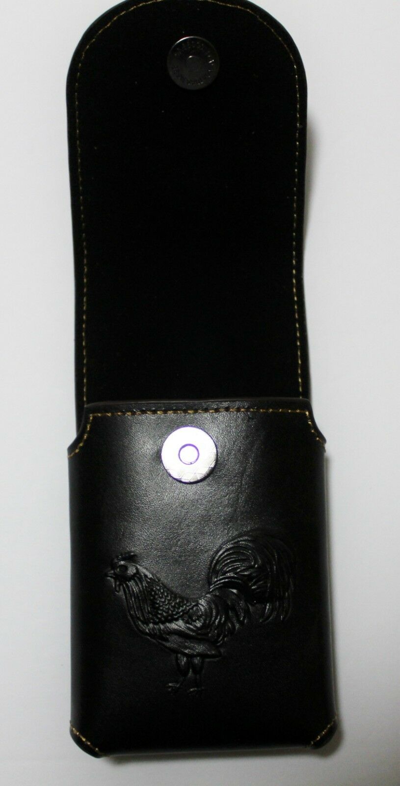 7" ROOSTER BLACK EMBOSSED LEATHER POUCH EXTRA LARGE  BELT LOOP HOLSTER CELL PHONE CASE UNIVERSAL OVERSIZE #EH12924--FREE SHIPPING